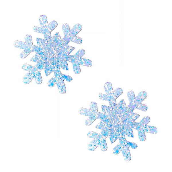 Super Sparkle White Chunky Glitter Snowflake Pasties