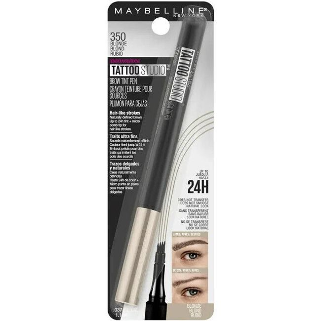 Maybelline tattoo studio 24 hr brow tint pen color blonde 350