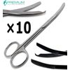 10 Pcs Surgical Northbent Suture Curved Scissors 3.5" Blunt Veterinary New Tools