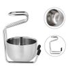 2 in 1 Shave Cup with Stand Holder Set Shaving Bowl with Stainless Steel Shaving Stand Brush Holder Set Razor Brush Bowl Grooming Tool for Men Beard Cleaning