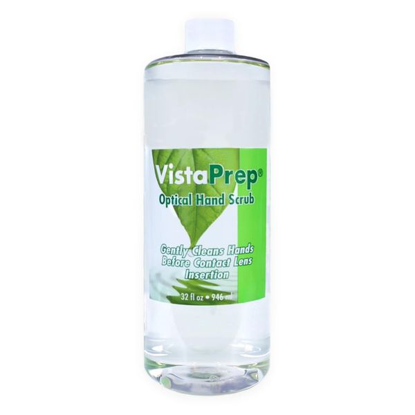 Vista-Prep | Optical Hand Scrub | Pre-Insertion Hygiene Solution for Contact Lens Users (32 Fl Oz)