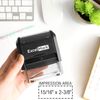 ExcelMark Large Return Address Stamp - Up to 5 Lines - Custom Self Inking Rubber Stamp - Customize Online with Many Font Choices - Large Size