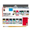 Marabu Porcelain Paint Assortment, 6 x 15 ML