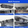 6 Pack Overhead Storage Bin Rack, Ceiling Racks for Utility Bins Organization, H