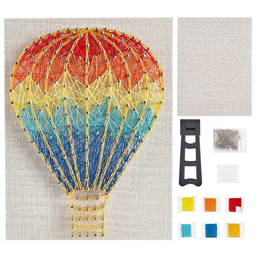 WEBEEDY String Art Crafts Kit for Beginner Adults 3D Handmade Hot Air Balloon DIY String Art Kit Art Supplies Art Craft Projects Birthday Christmas Wedding Gift Wall Decor
