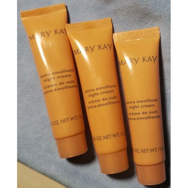 Mary Kay Extra Emollient Night Cream Travel Size - .42 Oz.  x 3 Tubes