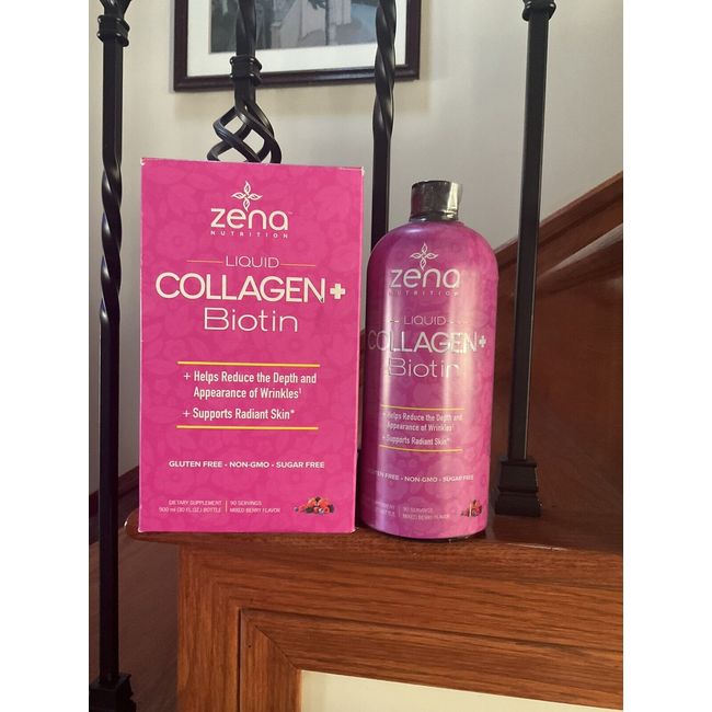 Zena Liquid Hydrolylized Collagen+ Biotin Peptides-HIGHLY ABSORBED 90 Servings