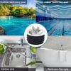 3 inch Sewer Cleanout Cap,Pool Return Plugs Practical Expansion Pipe Plug for Most Pipe Sink Pool(Silver+Black)