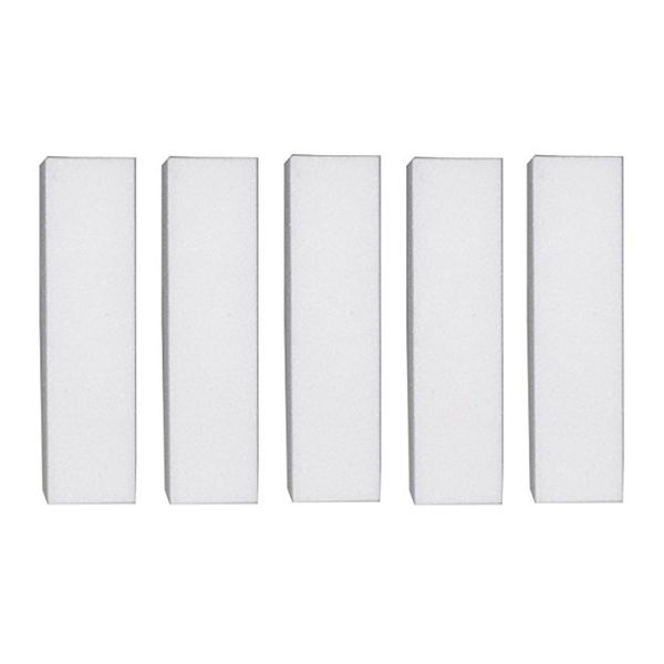 Haobase 5Pcs Nail Buffer Block , White Buffer Sanding Block,120 Grit Professional Salon Nail Buffer Block for Gel Nails