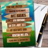 Rustic Wooden Signpost Camping Personalised Childrens Party Invitations