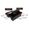 Performance Tool W88995 Portable Supply Caddy and Magnetic Utility Tool Tray,Black