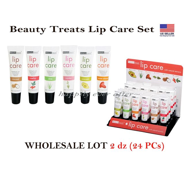 Beauty Treats Natural Lip Care Set - WHOLESALE LOT 2 DZ (24 PCs)