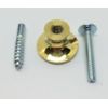 3/4" Polished Turned Solid Brass BOOKCASE Knob desk small cabinet drawer pull...