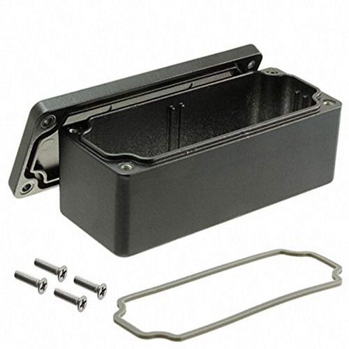 BUD Industries AN-1300-AB IP68 Aluminum Enclosure with Screws 3.54" L x 1.42" W x 1.18" D, Black