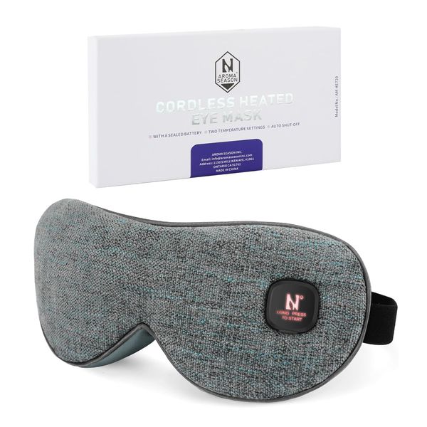 Aroma Season Heated Eye Mask, Moist Heat Eye Compress with Cordless Design, for Blepharitis and Dry Eyes Treatment