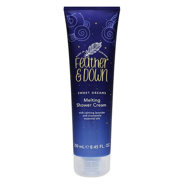 Feather & Down Sweet Dream Melting Shower Cream (250ml) - With Calming Lavender & Chamomile Essential Oils. Cruelty Free. Vegan Friendly. Natural Extracts.