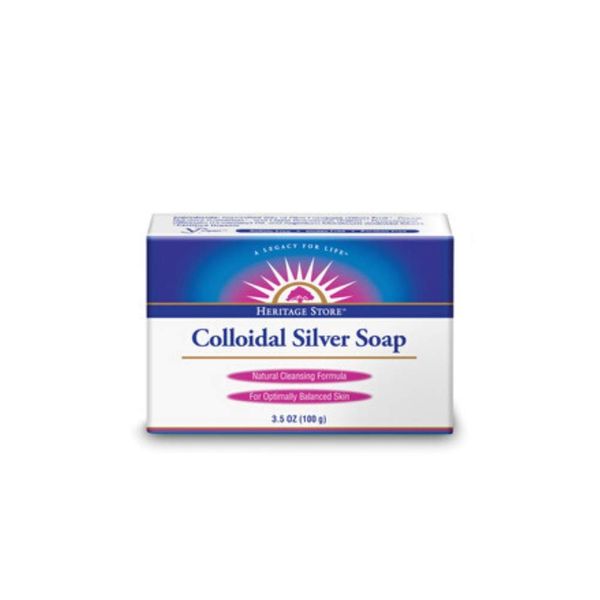 Heritage Store Colloidal Silver Soap, Bar, Rosemary (Box) 3.5 oz
