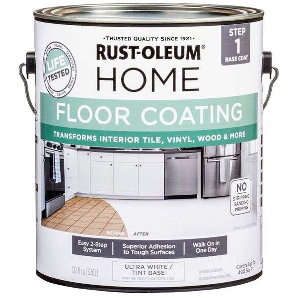 Rust-Oleum 357671 Floor Coating Ultra White Tint base gal