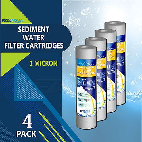 4 Pack Sediment 1 Micron Water Filters Cartridge 2.5" x 10" for Reverse Osmosis