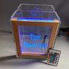 Personalized Tip Box Raffle Fund Raiser Donation Jar Engraved Light Changing LED