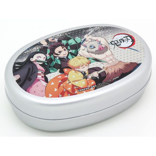 OSK AL-5 Bento Box Lunch Box, Devil Blade 11.8 fl oz (350 ml), Aluminum Children's Bento Box, With Divider, Lunch Belt, Made in Japan, Can Be Insulated, Silver