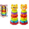 PMS Assorted Design Vibrant Stack & Link Ring Set - 1 Set (Base, Head, 7 x Stacking & Linking Rings) - Colorful, EngagingToy, Includes Random Design (Tiger & Bear Ring Set)