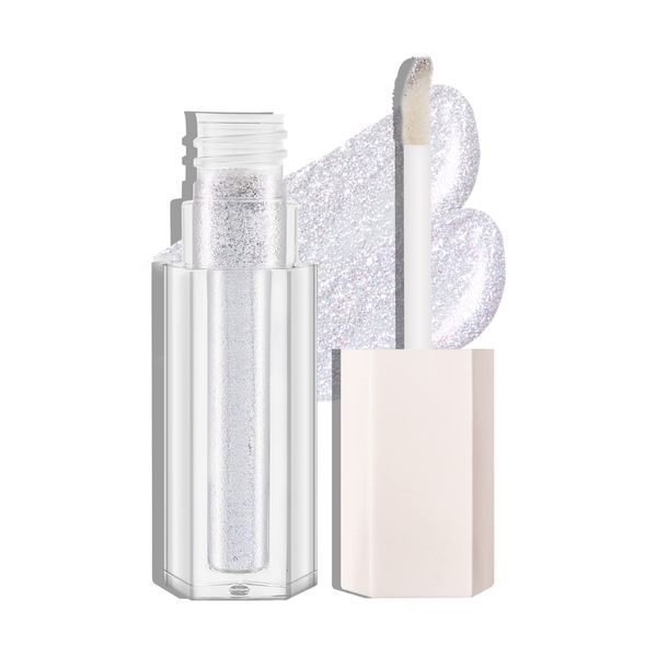 Boobeen Liquid Glitter Eyeshadow, Sparkling Metallic Eyeshadow with Applicator, Quick Drying, High Coloring Color 07#