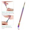 Dr.Pedi Cuticle Pusher and Cutter Nail Cleaner Tool Nail Cuticle Remover Tool Stainless Steel Double Ended Manicure Pedicure Kit in Storage Tin Box Nail Art Remover Tools 4 PCS, Color Gradient