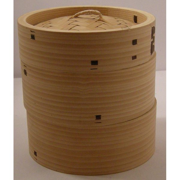 Bamboo Steamer 3pcs 15.5cm/6" Dia Superior Quality