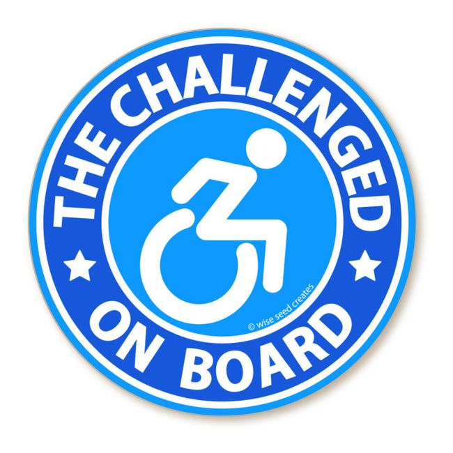 WISE SEED Wheelchair Sticker Round (Blue, Magnet Type) Disability Mark Wheelchair Wheelchair Wheelchair