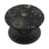 Astrology Space Stars Moon Sun Planets Pattern Black PopSockets with Interchangeable PopGrip