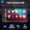 7" 2 DIN Wireless Car Stereo Radio Carplay Android Auto Touch Screen with Camera