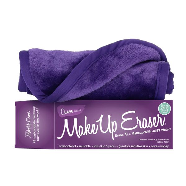 The Original MakeUp Eraser, Erase All Makeup With Just Water, Including Waterproof Mascara, Eyeliner, Foundation, Lipstick, and More (Queen Purple)