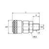 Flowbal Pro Style Tool, Quick Coupling, One-Touch Type, Male Thread Socket, 20SMA Compatible Male Thread (R) 1/4