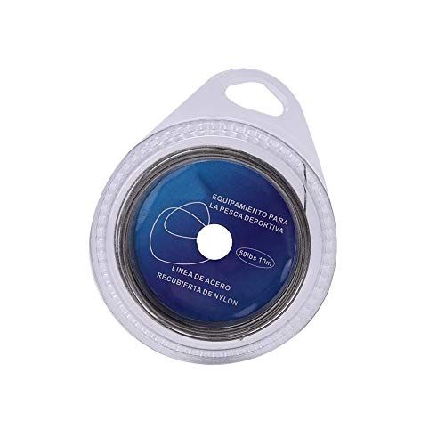 Fishing Line, 5 Types 10m 7 Strands Fishing Steel Wire Braided Fishing Wire Covered with Plastic Stainless Steel Trolling Wire(40 lbs) Fishing Supplies Fishing Line