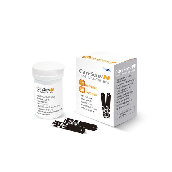 CareSens N Blood Glucose Test Strips (50 ct) - Only for CareSens N Family Meter Kits