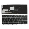 Power4Laptops UK Layout With Pointer Silver Frame Backlit Black Replacement Laptop Keyboard Compatible With HP EliteBook 840 G5