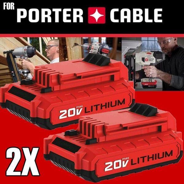 2PACK 20 Volt Lithium-Ion Battery for PORTER CABLE 20V Max PCC680L PCC685L Tool