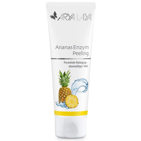 ARYA LAYA Ananas Enzym Peeling, 75 ml: sanfte, porentiefe Reinigung für einen klaren, rosigen Teint, verfeinert das Hautbild, für alle Hautbilder – auch bei unreiner Haut & verstopften Poren, vegan