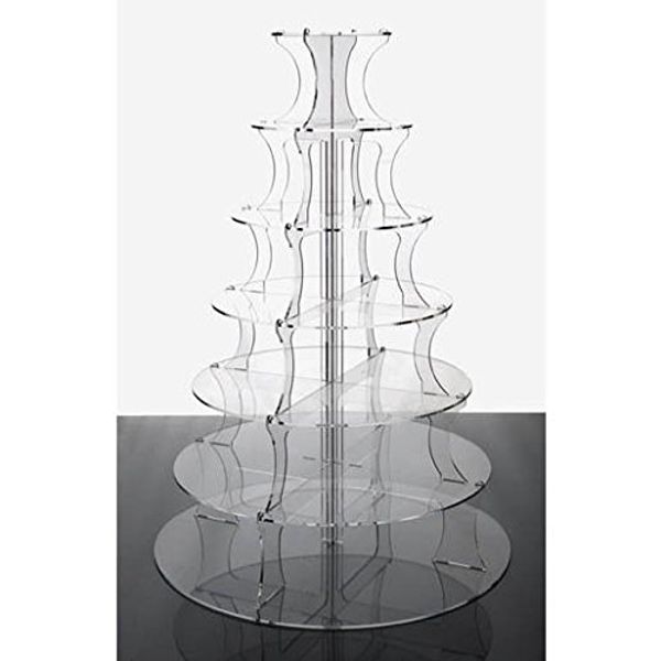 7 Tier Round Clear Acrylic Cupcake Stand