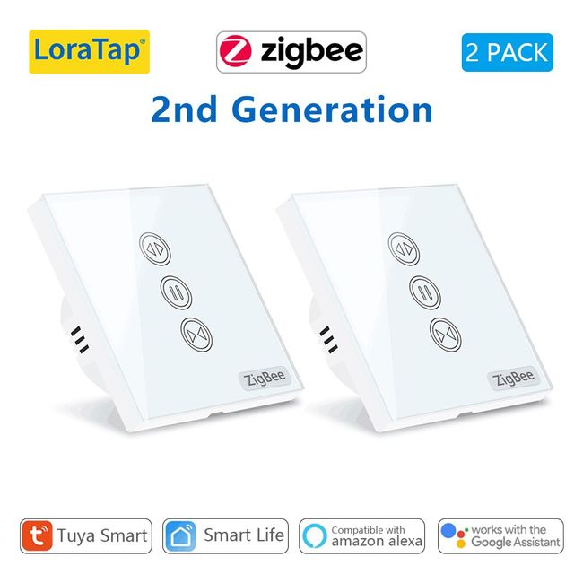 LoraTap ZigBee 3.0 Curtain Switch Module For Roller Blind Shutter Motor  Tuya Smart Work with Alexa