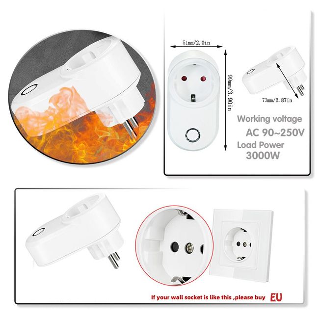 433MHZ RF Wireless Remote Control Power Outlet Light Switch Socket Remote  Control Socket EU 433Mhz For Smart Home
