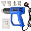 Professional 2000W 60°C- 600°C Heat Gun Kit, Adjustable Temperature, with 2 Temperature Modes 4 Accessories