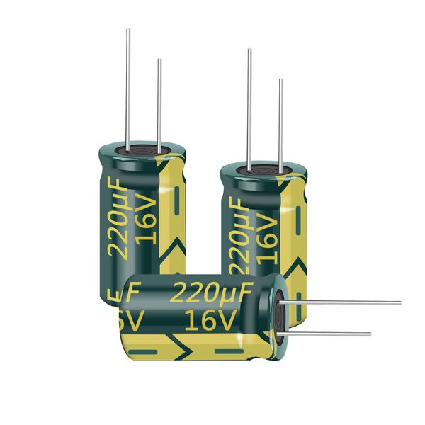 PENGLIN 20pcs Electrolytic Capacitors Aluminum Electrolytic Capacitors 16V 220UF 105℃ 6x12mm High Frequency Low Resistance Long Life (16V 220μF)