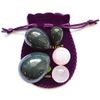 3-pcs Nephrite Jade Eggs Set, and 2-pcs Rose Quartz Ben Wa Balls Bundle