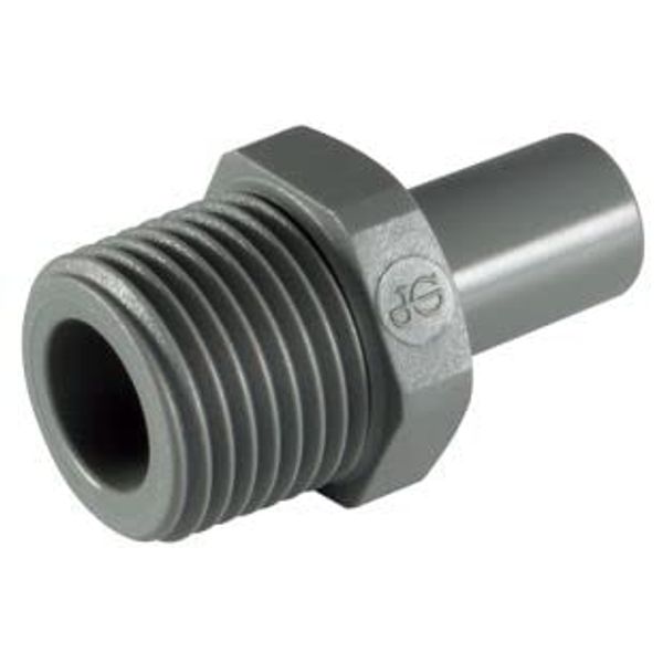 John Guest -(PI050822S) Acetal Stem Adapter Fitting 1/4" OD / 1/4" NPT/Single- Grey