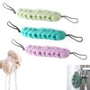 3 Mesh Sponge Braided Back Rope Scrubber Bath Shower Spa Exfoliating Body Brush
