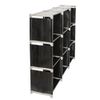 3 Tier Storage Cube Closet Organizer Shelf 9 Cube Cabinet Bookcase Storage Black