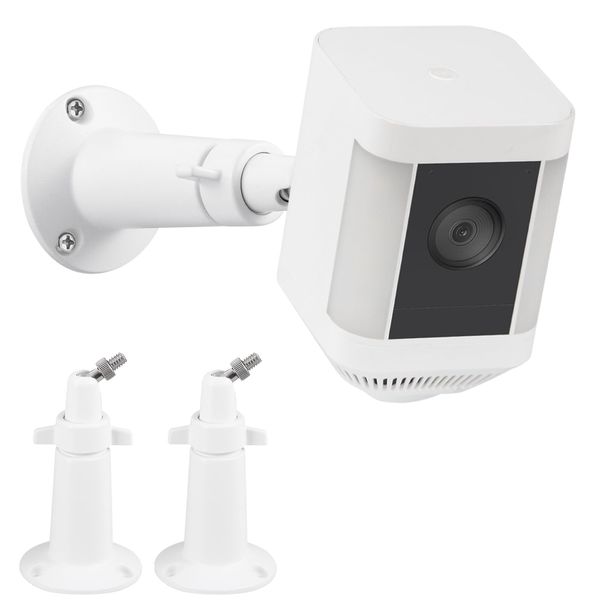 Adjustable Wall Mount for Ring Spotlight Cam Plus/Pro (Battery), 360°Degree Adjustable and Easy-to-Install Mounting Bracket for Ring Camera Outdoor, 2 Pack
