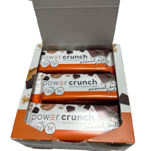 Power Crunch Bar - Peanut Butter Fudge - Case of 12 - 1.4 oz, EXP. 6/2024